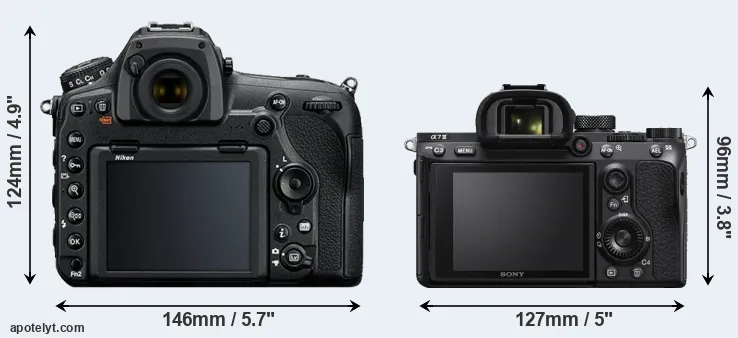 Comparison D850 or A7 III rear