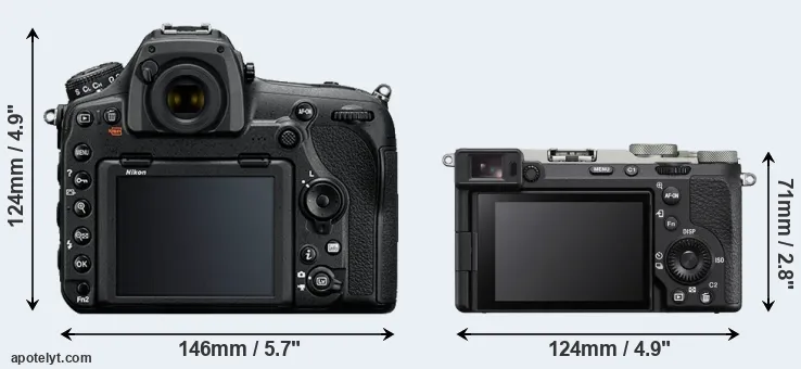 Comparison D850 or A7C II rear