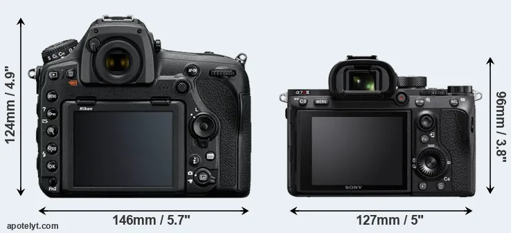 Comparison D850 or A7R III rear