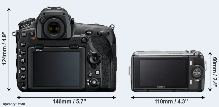 Comparison D850 or NEX-C3 rear