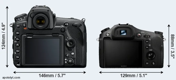 Comparison D850 or RX10 rear