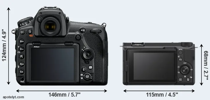 Comparison D850 or ZV-E10 II rear
