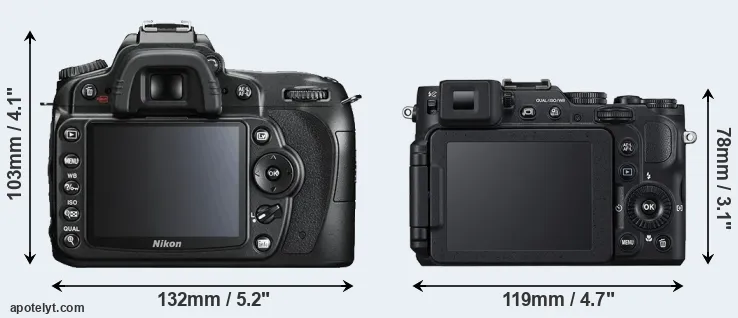 Comparison D90 or P7800 rear