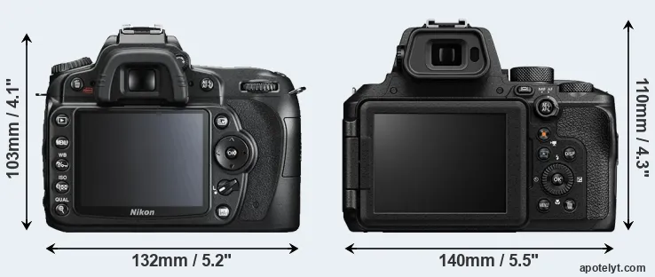 Comparison D90 or P950 rear