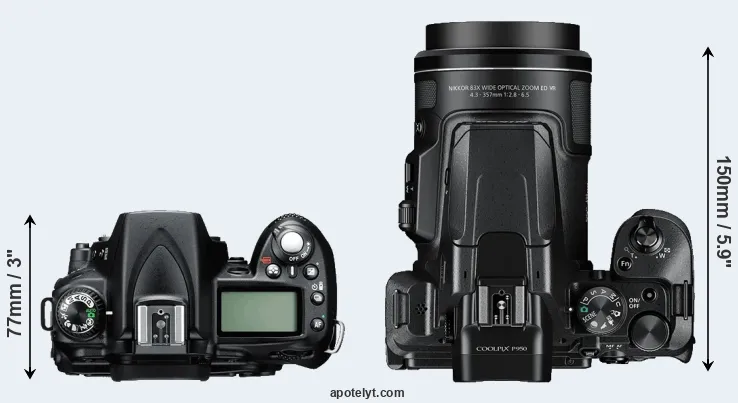 Compare D90 versus P950 top