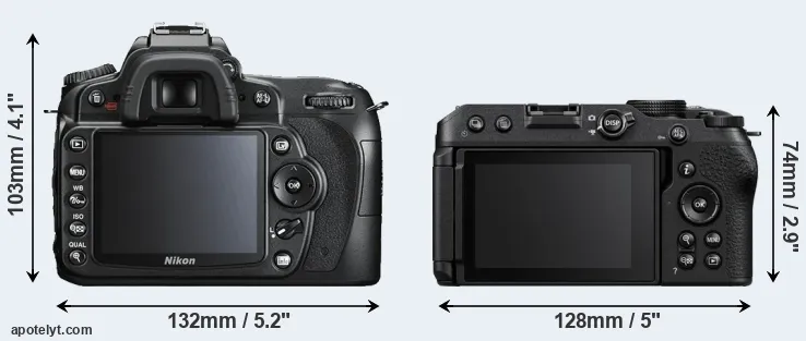 Comparison D90 or Z30 rear