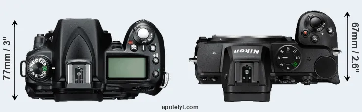 Compare D90 versus Z5 top