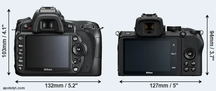 Comparison D90 or Z50 rear