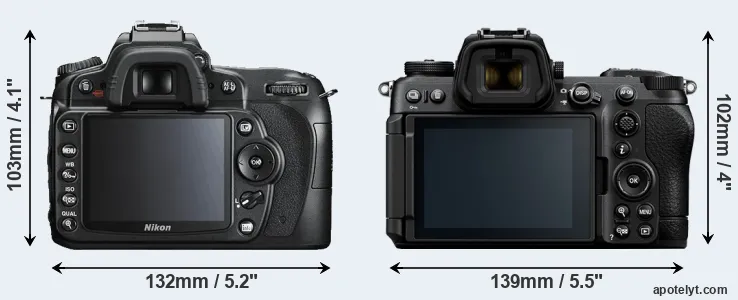 Comparison D90 or Z6 III rear