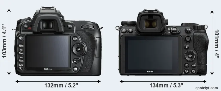 Comparison D90 or Z7 II rear