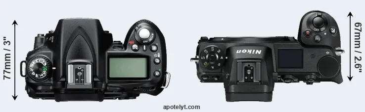 Compare D90 versus Z7 top