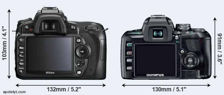 Comparison D90 or E-410 rear
