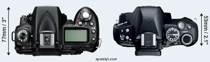 Compare D90 versus E-410 top