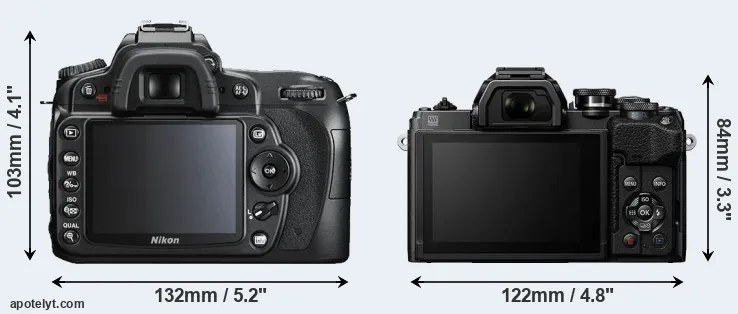 Comparison D90 or E-M10 IV rear