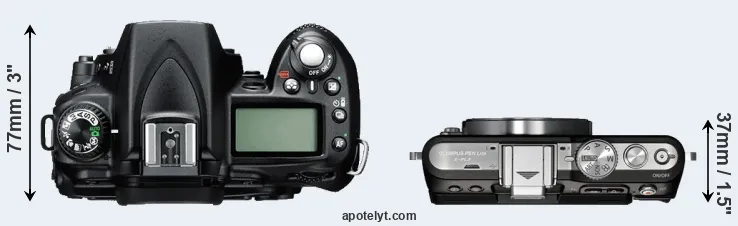 Compare D90 versus E-PL3 top