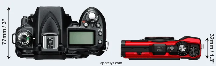 Compare D90 versus TG-6 top