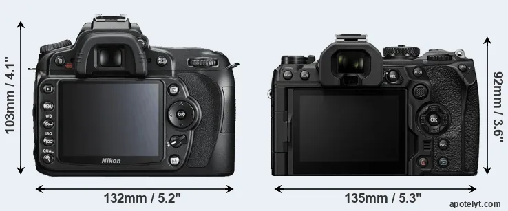 Comparison D90 or OM-1 rear