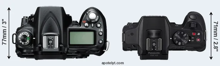 Compare D90 versus G6 top