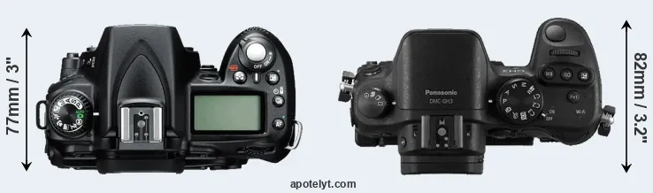 Compare D90 versus GH3 top