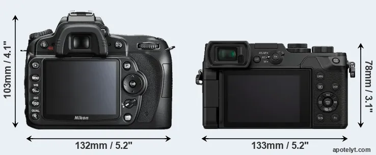 Comparison D90 or GX8 rear