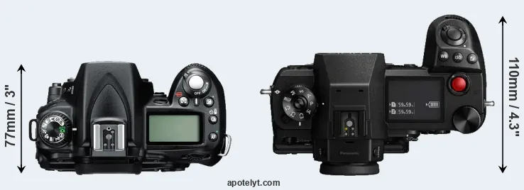 Compare D90 versus S1H top