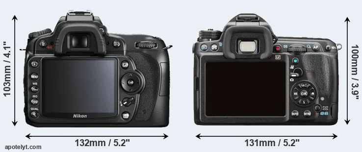 Comparison D90 or K-3 II rear
