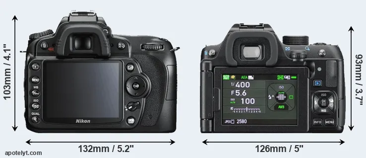 Comparison D90 or K-70 rear