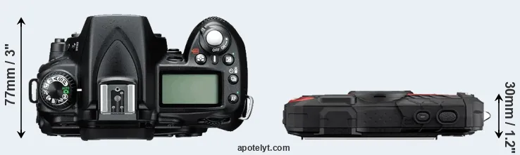 Compare D90 versus WG-60 top