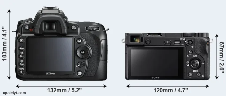 Comparison D90 or A6300 rear