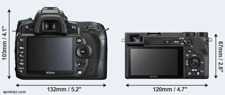 Comparison D90 or A6500 rear