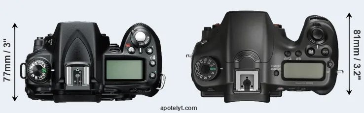 Compare D90 versus A68 top