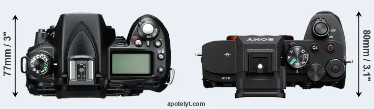 Compare D90 versus A7 IV top