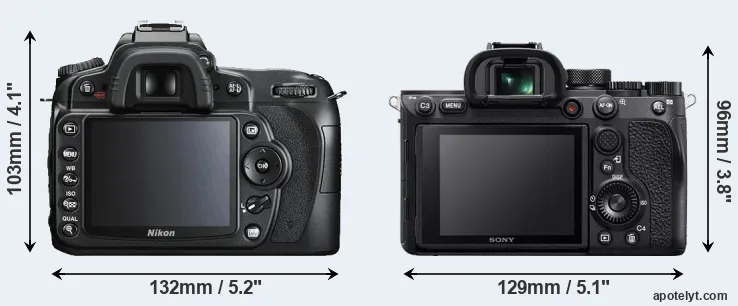 Comparison D90 or A7R IV rear