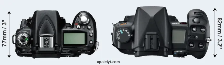 Compare D90 versus A850 top