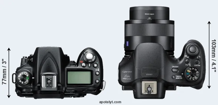 Compare D90 versus HX400V top