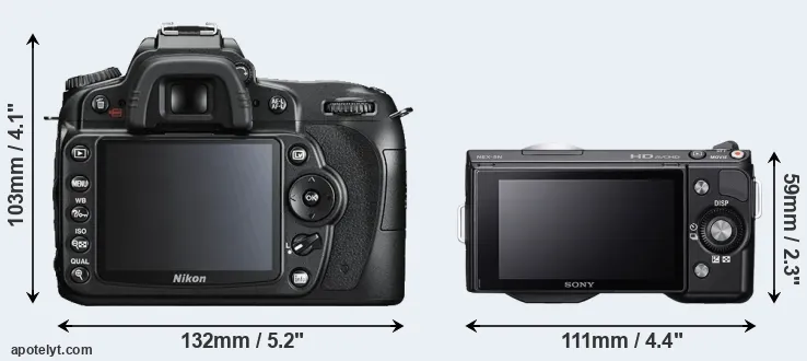 Comparison D90 or NEX-5N rear