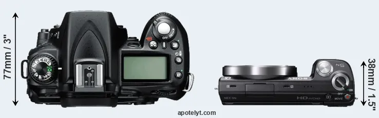 Compare D90 versus NEX-5N top