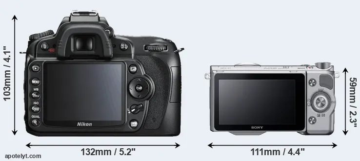 Comparison D90 or NEX-5T rear