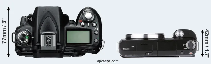 Compare D90 versus NEX-F3 top