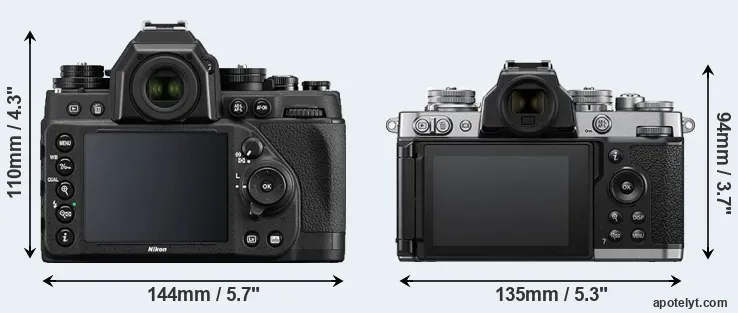 Comparison Df or Z fc rear