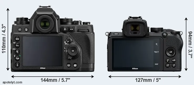 Comparison Df or Z50 rear