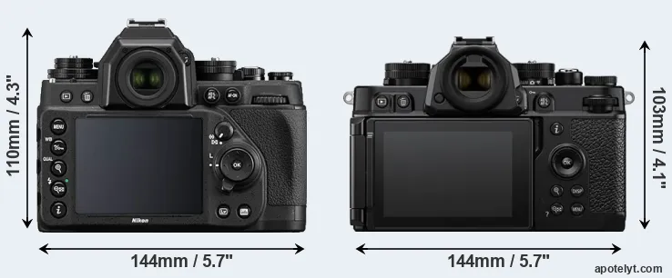 Comparison Df or Zf rear