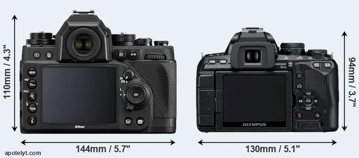 Comparison Df or E-600 rear