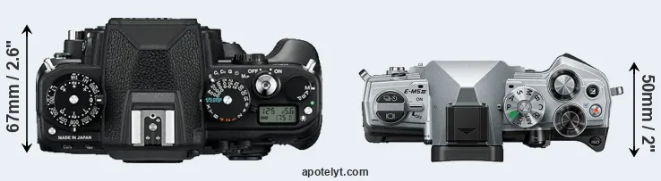 Compare Df versus E-M5 III top