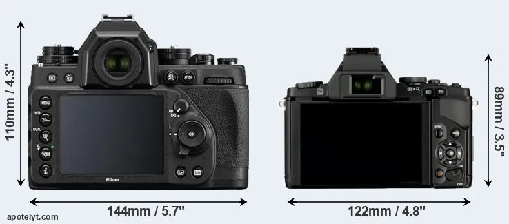 Comparison Df or E-M5 rear