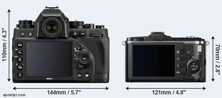 Comparison Df or E-P2 rear
