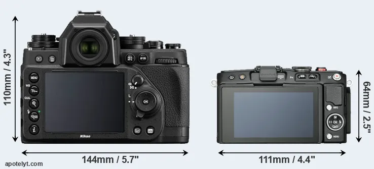 Comparison Df or E-PL6 rear