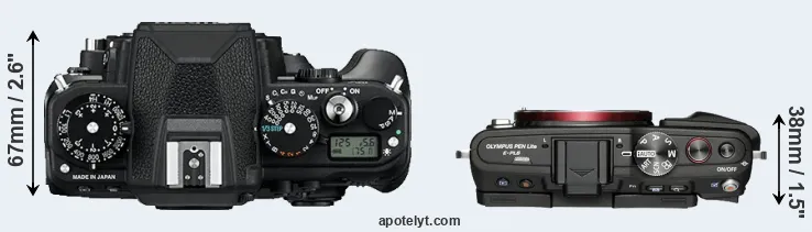 Compare Df versus E-PL6 top