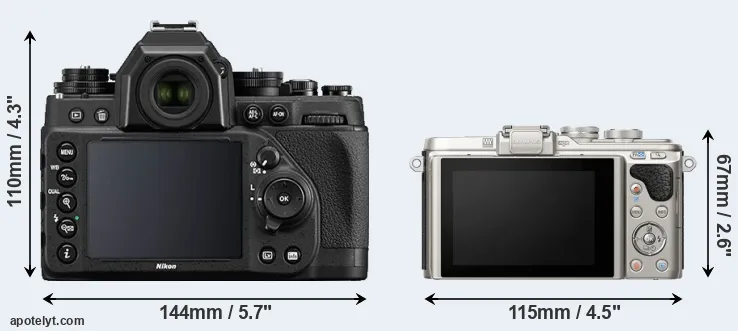 Comparison Df or E-PL8 rear