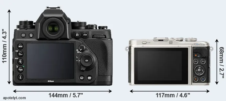 Comparison Df or E-PL9 rear
